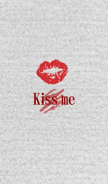 [LINE着せ替え] Kiss me ～ホワイトデニムにキスマークの画像1