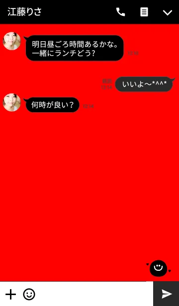 [LINE着せ替え] Many face Red and blackの画像3
