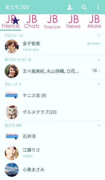 [LINE着せ替え] Simple-JBJB-Starの画像2