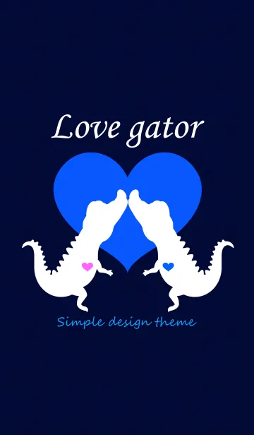 [LINE着せ替え] Love gator - Navy Blue -の画像1
