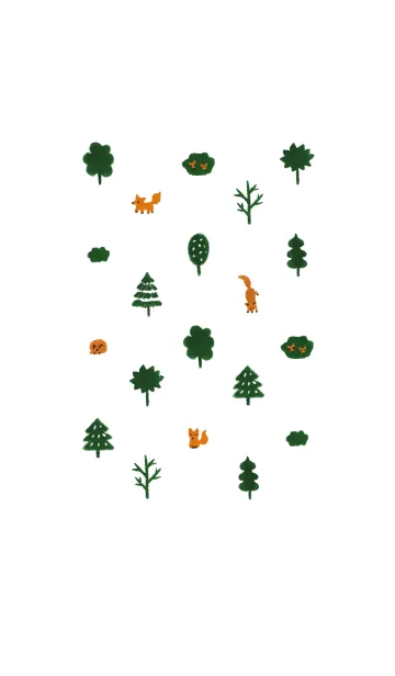 [LINE着せ替え] 森の中の可愛いキツネの画像1