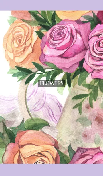 [LINE着せ替え] water color flowers_308の画像1