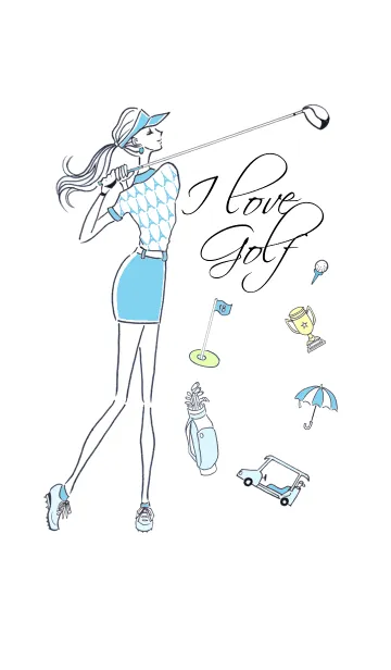 I LOVE Golf -LOVE series 06-の着せ替えメイン画像