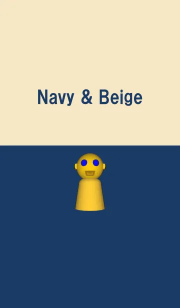 [LINE着せ替え] Navy ＆ Beige Simple design 26の画像1