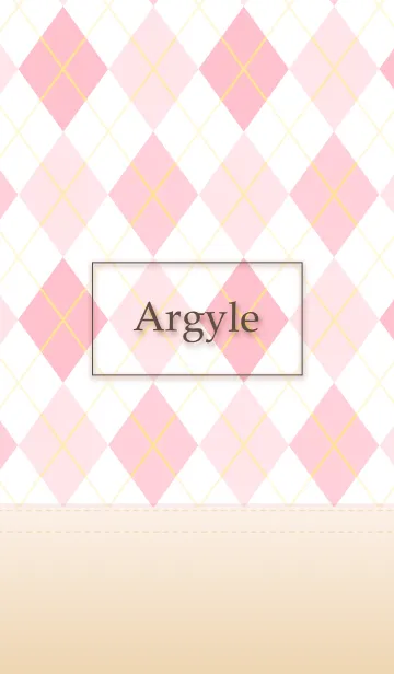 [LINE着せ替え] おしゃれな秋のアーガイル柄 ピンクの画像1