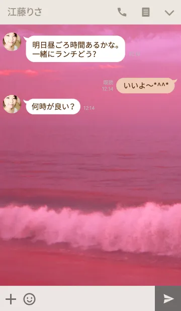 [LINE着せ替え] 夕暮れ時の波の音の画像3