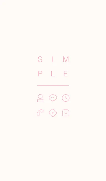 [LINE着せ替え] SIMPLE / アイボリーピンクの画像1