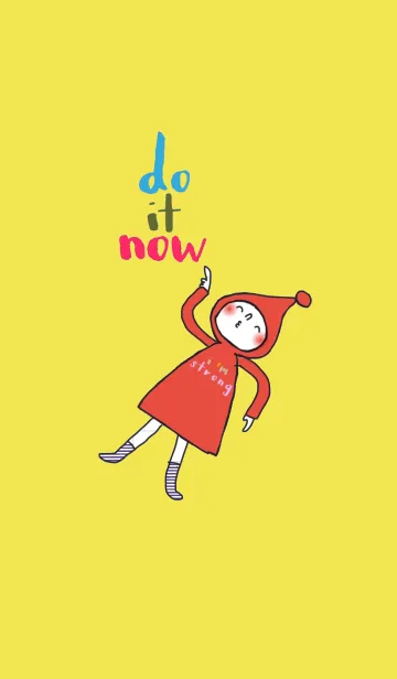 [LINE着せ替え] Beauty red hat kid, Do it now.の画像1