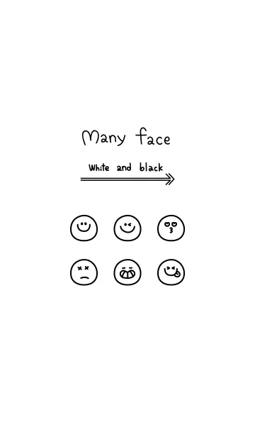 Many face White and blackの着せ替えメイン画像