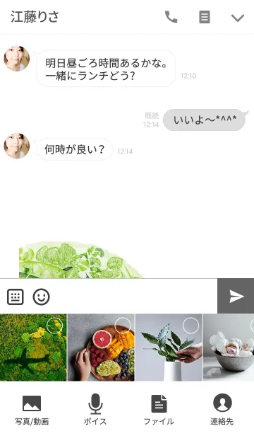 [LINE着せ替え] フレッシュグリーンサラダの画像4