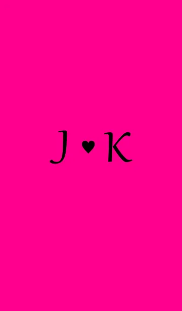 [LINE着せ替え] Initial "J ＆ K" Vivid pink ＆ black.の画像1