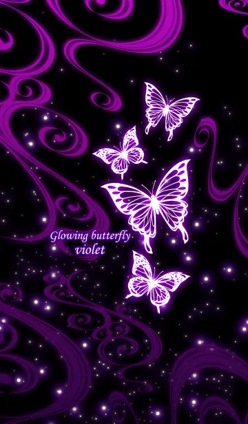 光る蝶（Glowing butterfly violet）の着せ替えメイン画像