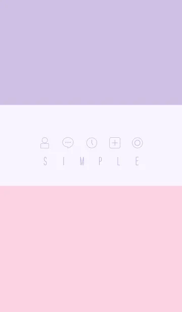 [LINE着せ替え] シンプル（ピンク パープル）V.5の画像1