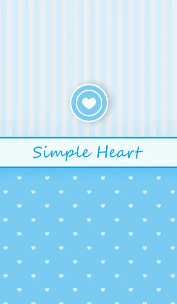 [LINE着せ替え] 大人可愛いハートのシンプル - Blue -の画像1