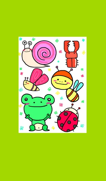 絵がヘタな人が描いたシンプルな虫たち3の着せ替えメイン画像
