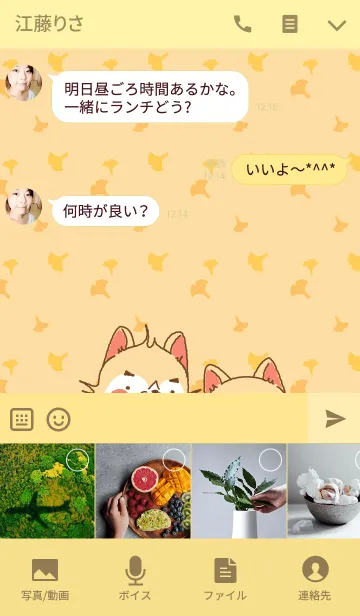 [LINE着せ替え] 狼ちゃんと一緒(秋)の画像4