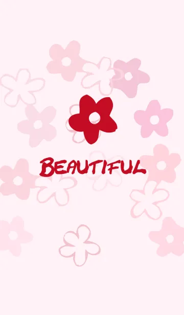 [LINE着せ替え] 美しいピンクのシンプルな花の画像1