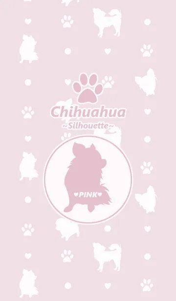 [LINE着せ替え] Chihuahua ~Silhouette~ PINK♡の画像1
