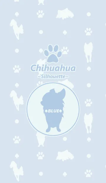 [LINE着せ替え] ♠Chihuahua ~Silhouette~BLUE♠の画像1