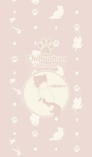 [LINE着せ替え] ♦Chihuahua ~Silhouette~BEIGE♦の画像1