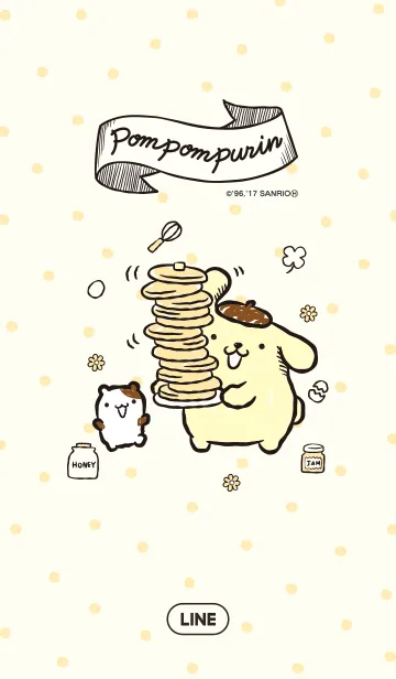 ポムポムプリン パンケーキのLINE着せ替え