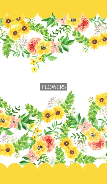 [LINE着せ替え] water color flowers_325の画像1