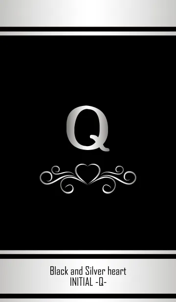 [LINE着せ替え] Black and Silver Initial -Q-の画像1