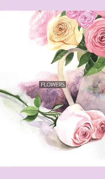 [LINE着せ替え] water color flowers_307の画像1