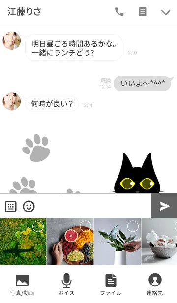 [LINE着せ替え] 黒猫チョロの画像4