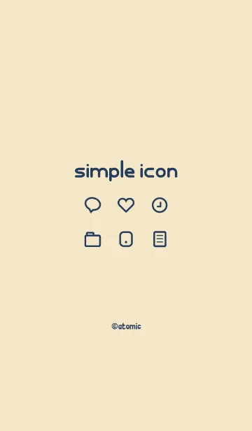 [LINE着せ替え] シンプル アイコン [カフェオレ] No.113の画像1