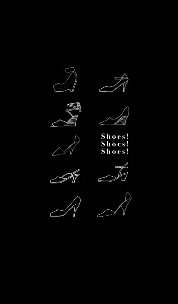 [LINE着せ替え] Shoe！Shoe！Shoe！ - Black ＆ Whiteの画像1