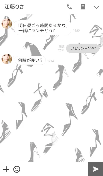 [LINE着せ替え] Shoe！Shoe！Shoe！ - White ＆ Blackの画像3