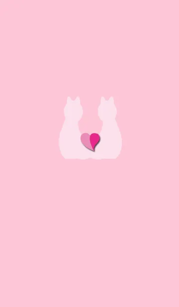 [LINE着せ替え] 恋が叶う猫ハートの画像1
