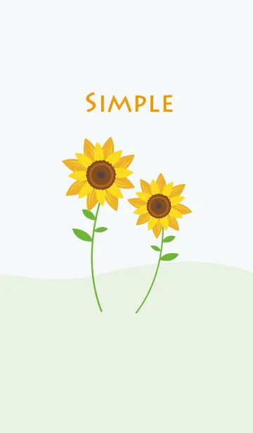 [LINE着せ替え] シンプルでスタイリッシュなひまわりの花の画像1