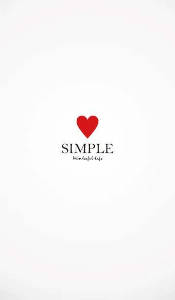 [LINE着せ替え] SIMPLE HEART -RED- THEME.の画像1