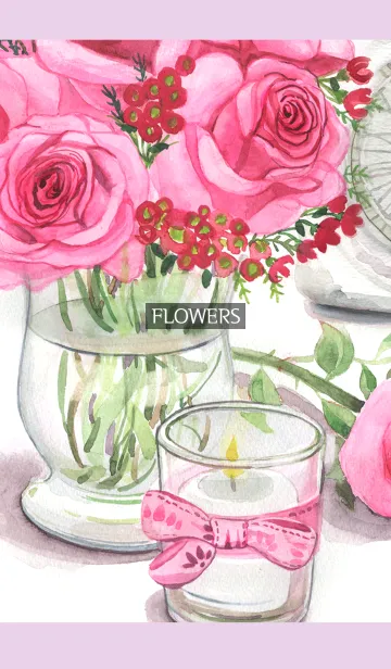 [LINE着せ替え] water color flowers_309の画像1