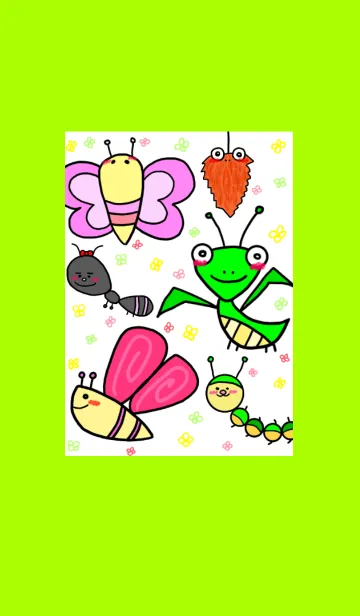 絵がヘタな人が描いたシンプルな虫たち4の着せ替えメイン画像