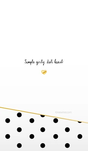 [LINE着せ替え] シンプル ガーリー ドット ハートの画像1