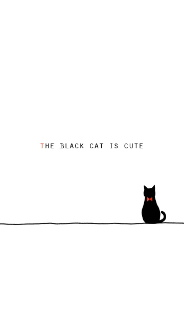 [LINE着せ替え] 黒猫＊シンプルの画像1