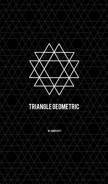 [LINE着せ替え] Triangle Geometric Star - Blackの画像1