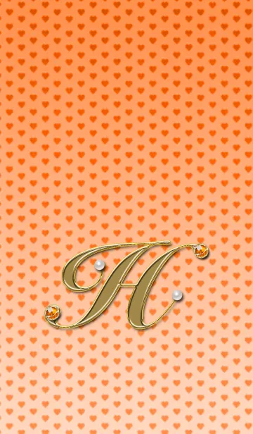 [LINE着せ替え] alphabet series "H"~Orange~の画像1