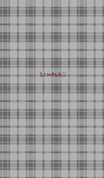 [LINE着せ替え] これぞシンプル.チェックグレーverの画像1