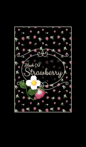 [LINE着せ替え] ストロベリー/ブラック09の画像1