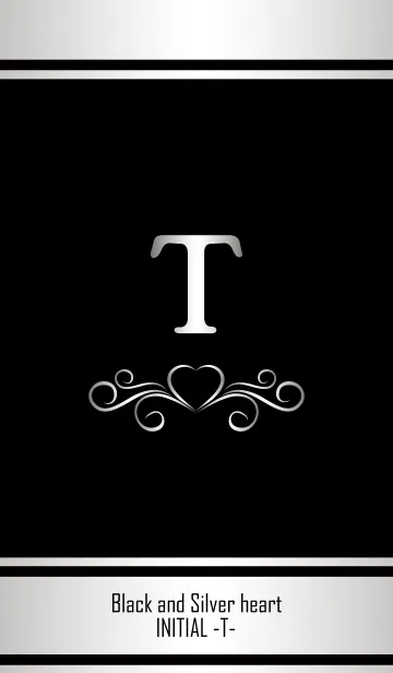 [LINE着せ替え] Black and Silver Initial -T-の画像1