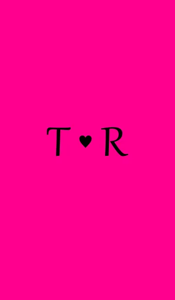 [LINE着せ替え] Initial "T ＆ R" Vivid pink ＆ black.の画像1