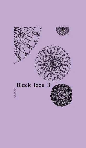 [LINE着せ替え] お花とリボンレース-くろ3-の画像1