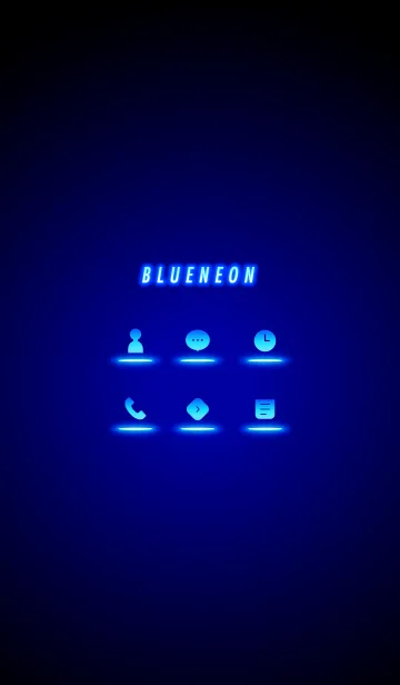 [LINE着せ替え] Blue Neon Iconの画像1