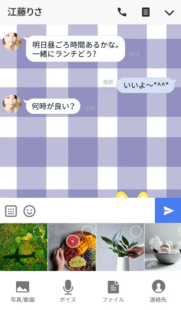 [LINE着せ替え] トラさんとチェックの画像4