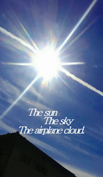 [LINE着せ替え] The sun, the sky, the airplane cloud.の画像1