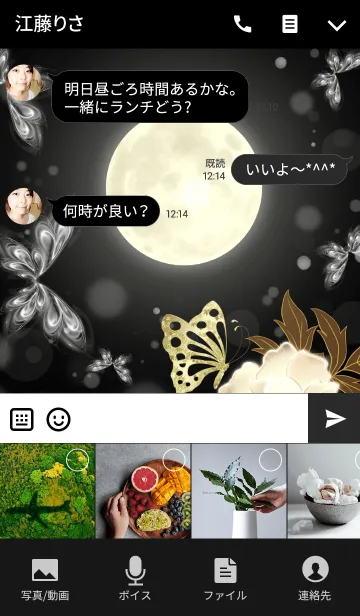 [LINE着せ替え] Silver Moon Butterfly ver.の画像4